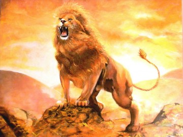 Animal Painting - león 7